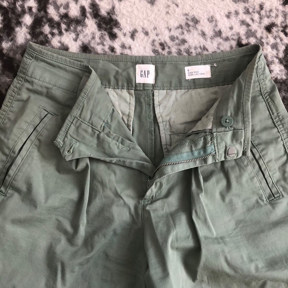 High-rise wide-leg cropped pants - Picture 4 of 4